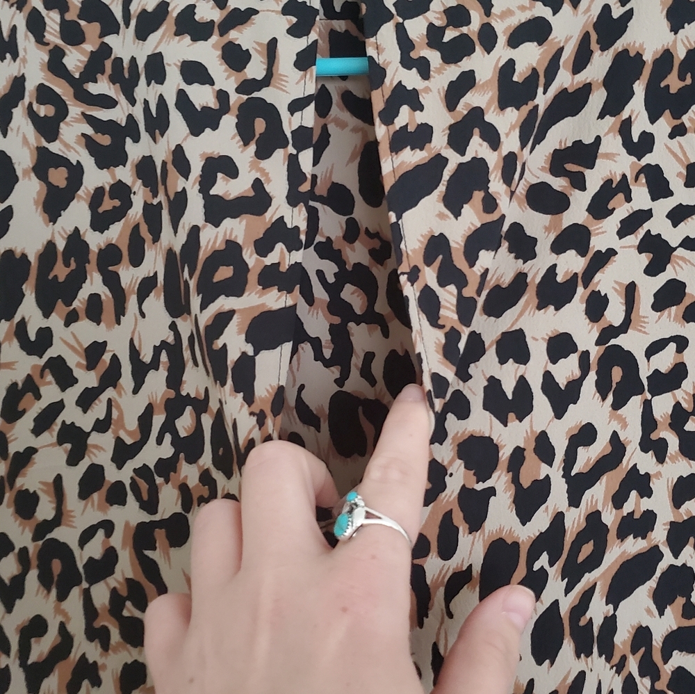 EUC ASOS Leopard Pattern Ruffle Dress - Picture 9 of 12